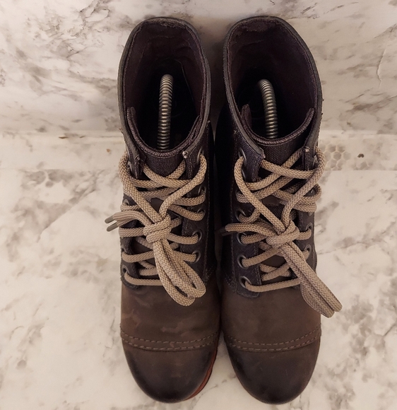 Pre-owned Sorel 1964 Premium Wedge Ankle Boots - Picture 4 of 12